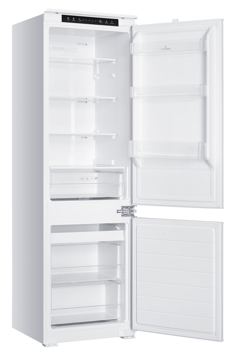 Iceking IKBI7030TFF - White Built in Frost Free Fridge Freezer - E energy