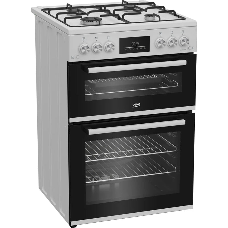 Beko FDG6231CW - White Gas Cooker - Double Oven - A Rated