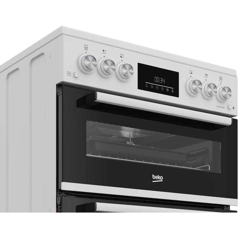 Beko FDG6231CW - White Gas Cooker - Double Oven - A Rated