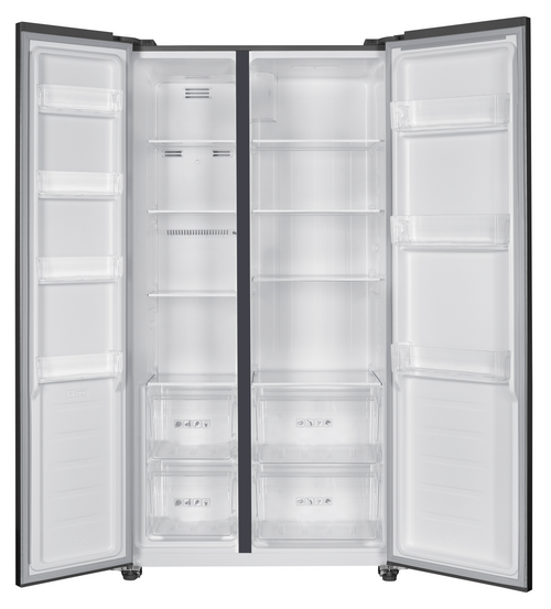 Iceking IKSBS442IX  - Grey American Fridge Freezer - 442L - E Energy Rating