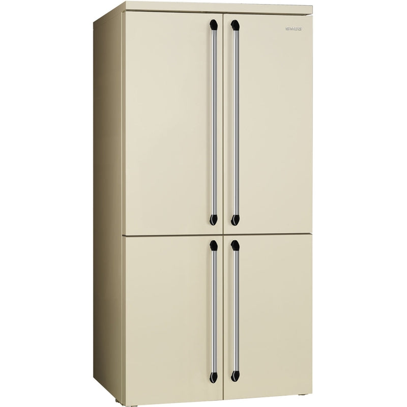 Smeg FQ960P6 Victoria American Fridge Freezer - Cream - 581L Total Capacity - E Energy Rated