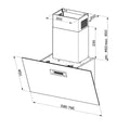 Faber NG GRES LG/X A60 - Light Grey/Stainless Steel 60cm Cooker Hood - 710m³/h - B Energy