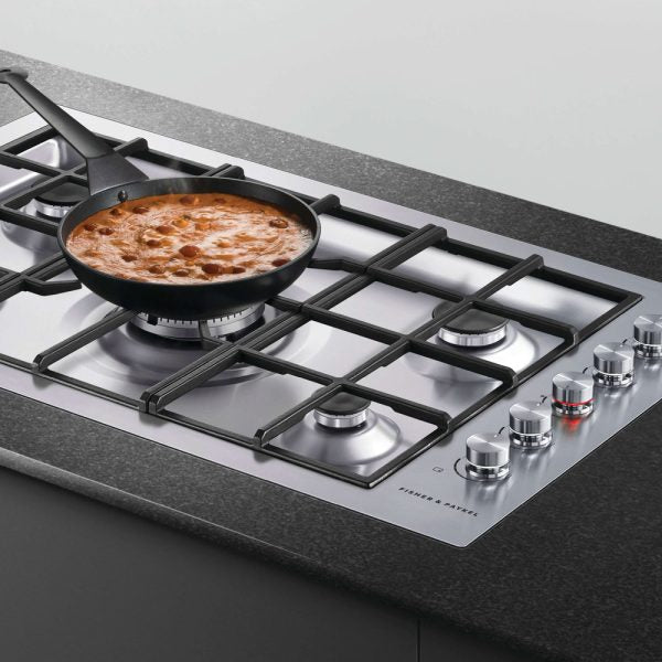 Fisher & Paykel CG905DWLPFCX3 - Stainless Steel 90cm Gas Hob - 5 Burners with Wok