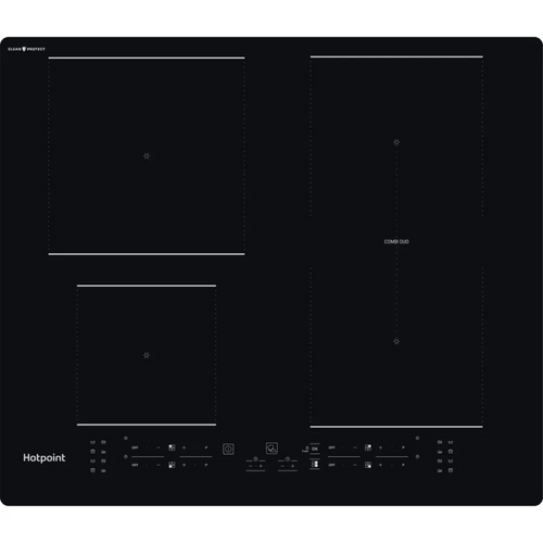 Hotpoint TB 2460B CPNE - Black 59cm Induction Hob - 4 Zones - Easy Clean - A energy