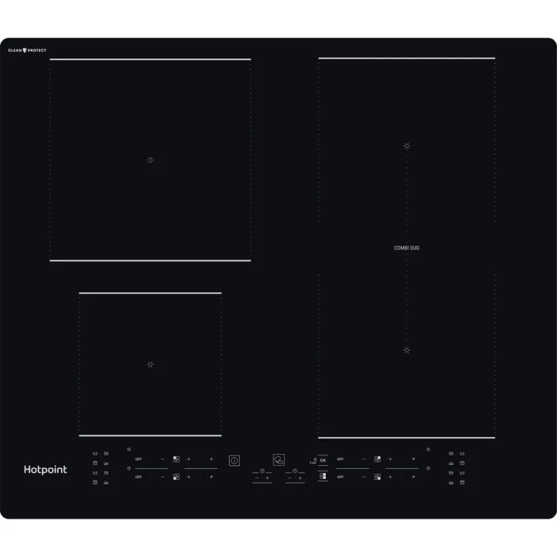 Hotpoint TB 2460B CPNE - Black 59cm Induction Hob - 4 Zones - Easy Clean - A energy