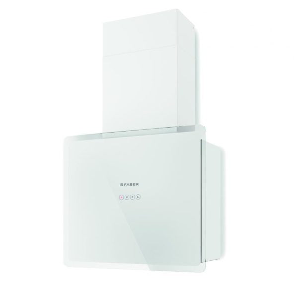 Faber Glam Fit 55 WH - White Glass Wall Mounted Extractor - 700m³/h - A Energy