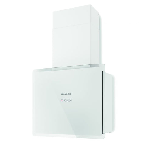 Faber Glam Fit 55 WH - White Glass Wall Mounted Extractor - 700m³/h - A Energy