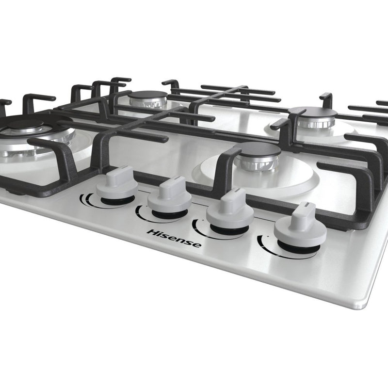 Hisense GM663XB - Stainless Steel 60cm Gas Hob - 4 Burners