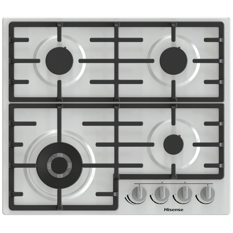 Hisense GM663XB - Stainless Steel 60cm Gas Hob - 4 Burners