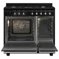 Smeg CX92GMBL - Black Range Cooker - Dual Fuel - A energy