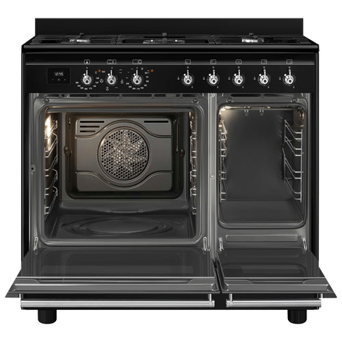 Smeg CX92GMBL - Black Range Cooker - Dual Fuel - A energy