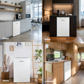 Montpellier MDAUCL60W - 60cm Wide White Under Counter Larder Fridge - 156L - E Energy