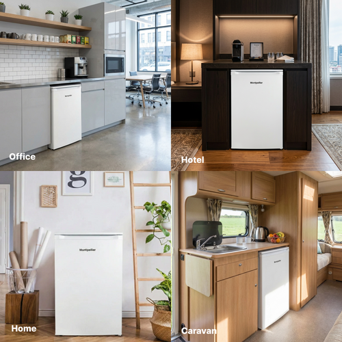 Montpellier MDAUCL60W - 60cm Wide White Under Counter Larder Fridge - 156L - E Energy