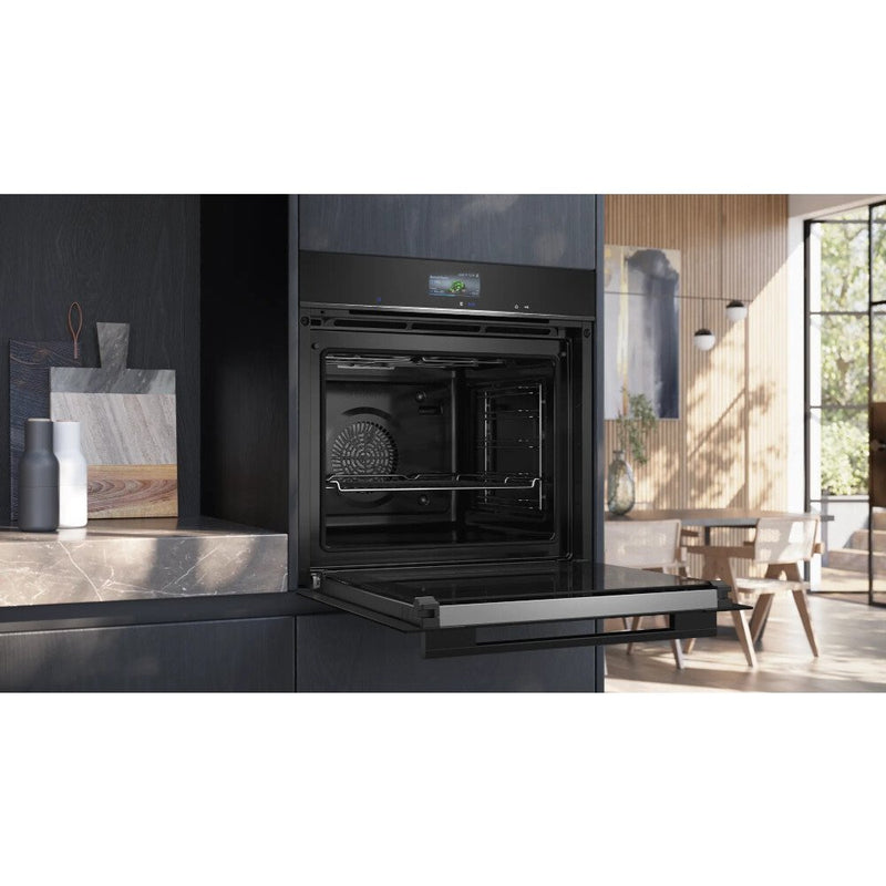 Siemens HB776G1B1B - Black Built in Electric Single Oven - A+ energy