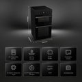 Hisense HDCEC5C10B - Black Electric Cooker - Double Oven Ceramic Hob - A Rated
