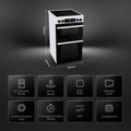 Hisense HDCEC5C10W - White Electric Cooker - Double Oven with Ceramic Hob - A Rated
