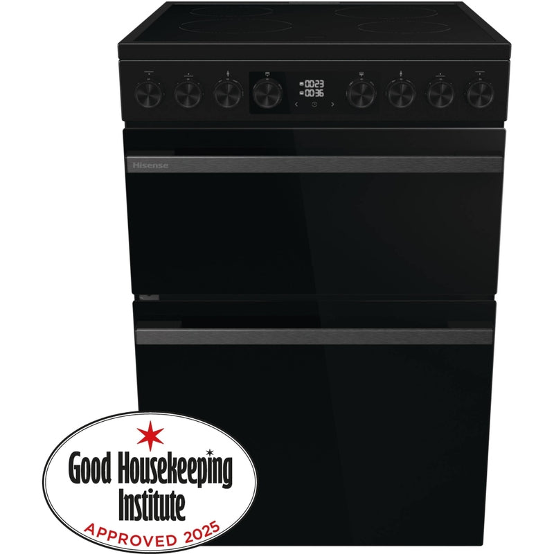 Hisense HDCEC6C20B - Black Electric Double Oven Cooker - Ceramic Hob - A Rated