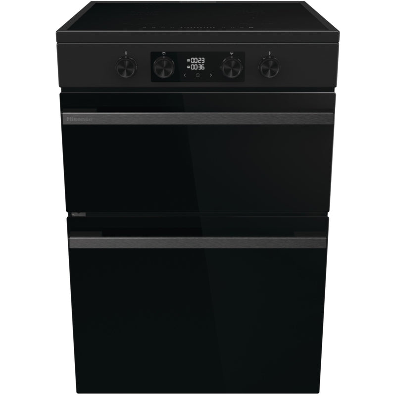Hisense HDCEIT6C20B - Black Electric Double Oven Cooker - Induction Hob - A Rated