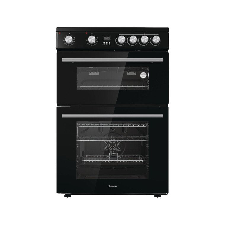 Hisense HDE3211BBUK - Black Electric Cooker - Double Oven - A Rated
