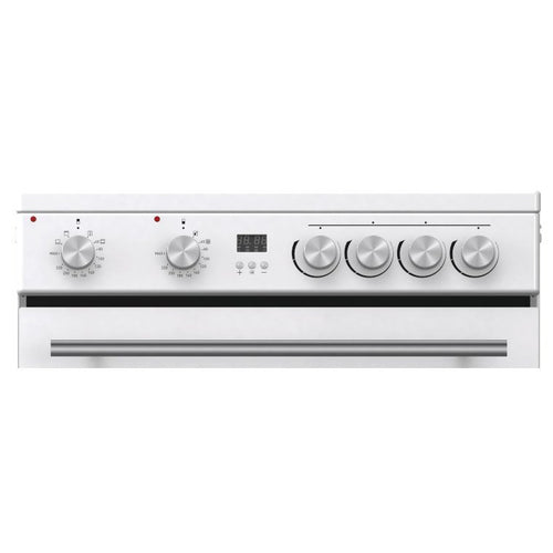 Hisense HDE3211BWUK - White Ceramic Electric Cooker - Double Oven - A+/A Energy