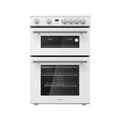 Hisense HDE3211BWUK - White Ceramic Electric Cooker - Double Oven - A+/A Energy
