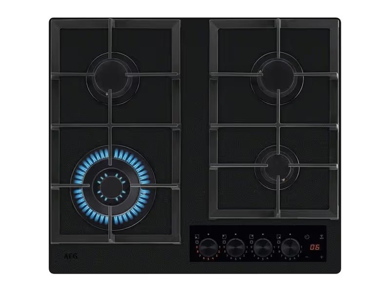 AEG HKB64341NL - Matt Black Gas Hob - 4 Burners - 74.5cm
