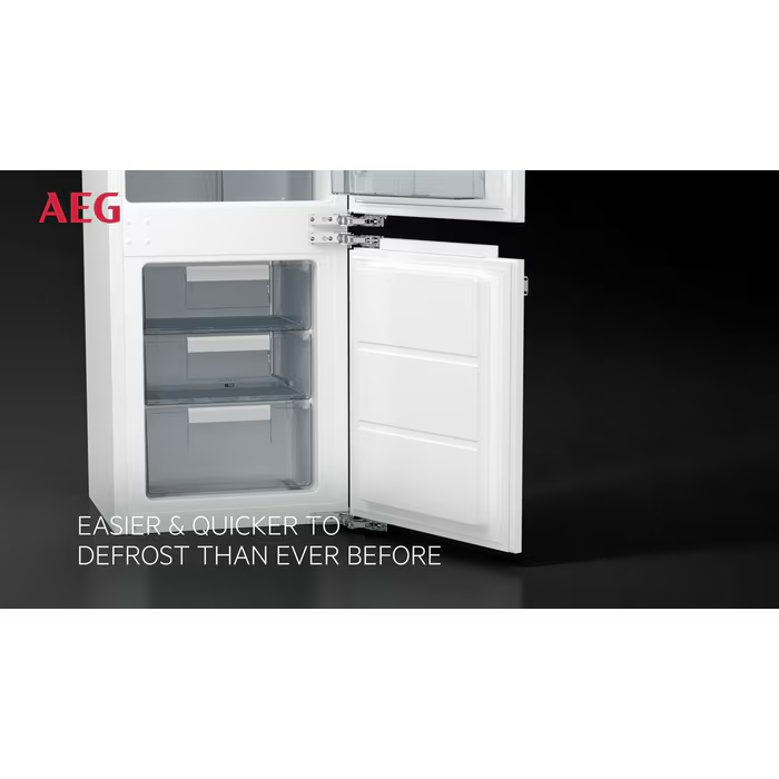 AEG NSC5S18ZES - White 70/30 Integrated Fridge Freezer - 271L - E Energy Rating