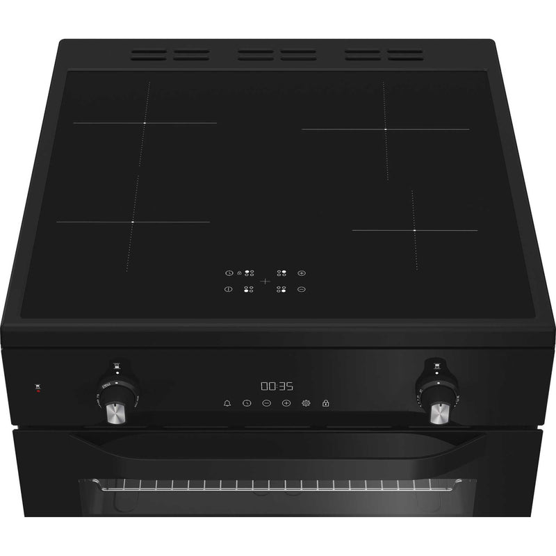 Hotpoint HDE6IDC2B1 - Black Electric Double Oven Cooker - 4 Zone Induction Hob - A Energy