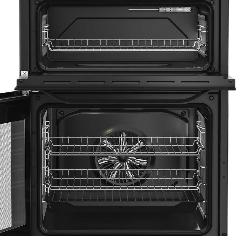 Hotpoint HDE6IDC2B1 - Black Electric Double Oven Cooker - 4 Zone Induction Hob - A Energy