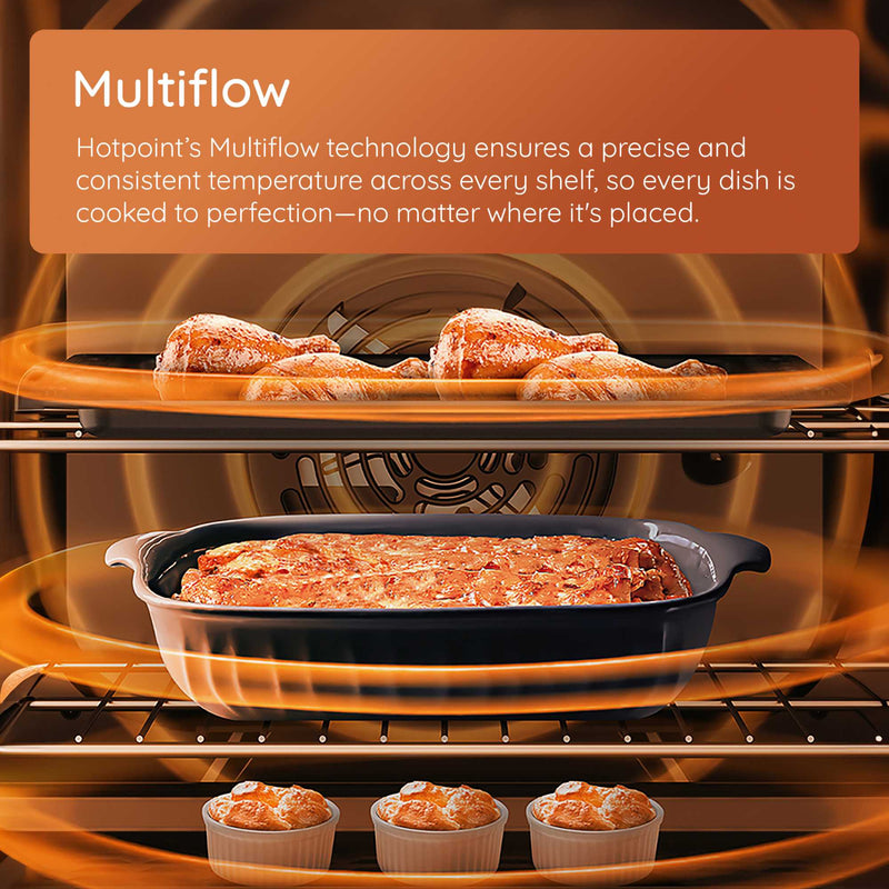 Hotpoint HDE6VDB1 - Black Electric Double Cooker - 38L/75L Capacity - A Energy Rating