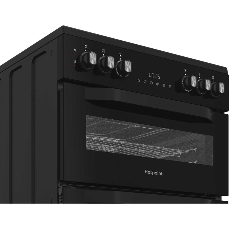 Hotpoint HDE6VDB1 - Black Electric Double Cooker - 38L/75L Capacity - A Energy Rating