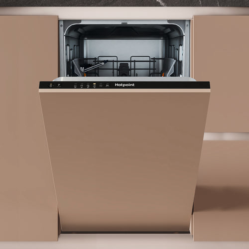 Hotpoint HP2ID10CS80UK - White Slimline Integrated Dishwasher - 10 Place Settings - D Energy