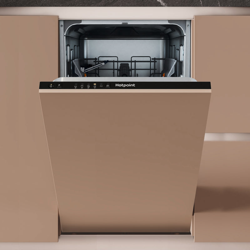 Hotpoint HP2ID10CS80UK - White Slimline Integrated Dishwasher - 10 Place Settings - D Energy