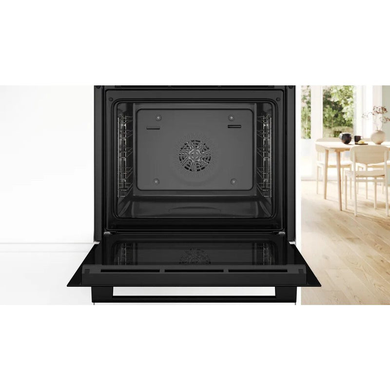 Bosch HQA534BB3B Series 4 - Black 71L Built-In Electric Single Oven - 3D Hot Air - A+ Energy Rating