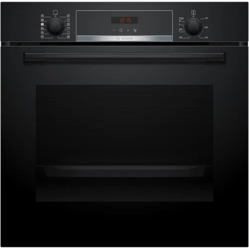 Bosch HQA574BB3B - Black 71L Single Oven - Pyrolytic Self-Cleaning - A+ Energy Rating