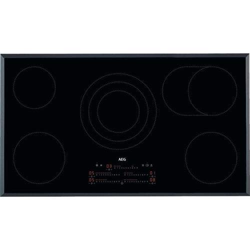 AEG HRE95770FB 3000 - Black 5 Zone Ceramic Hob - 910x520mm - A Energy