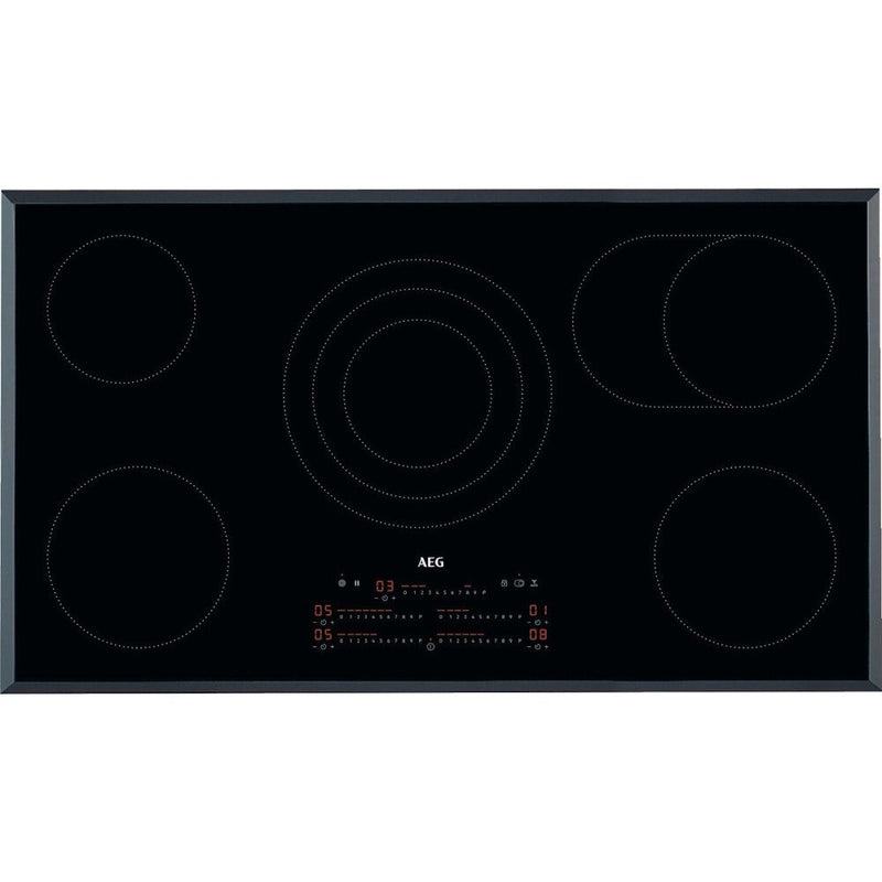 AEG HRE95770FB 3000 - Black 5 Zone Ceramic Hob - 910x520mm - A Energy