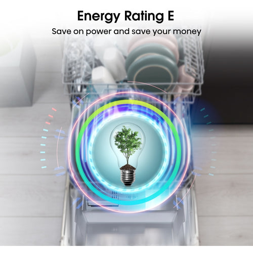 Hisense HS523E15WUK - White Slimline Dishwasher - 10 Place Settings - E Energy Rated