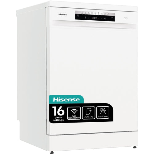 Hisense HS673C60WUK - White Dishwasher - 16 Place Settings - C Energy