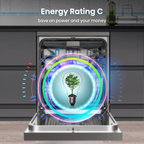 Hisense HS673C60XUK - Stainless Steel Dishwasher - 16 Place Settings - C Energy Rated