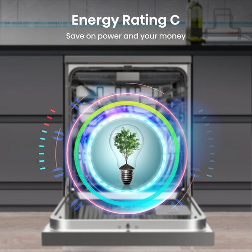 Hisense HS693C60XADUK - Stainless Steel Dishwasher - 16 Place Settings - C Energy