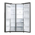 Haier HSW79F18DIPT - Slate Black Plumbed In American Fridge Freezer - 601L - D Energy Rating