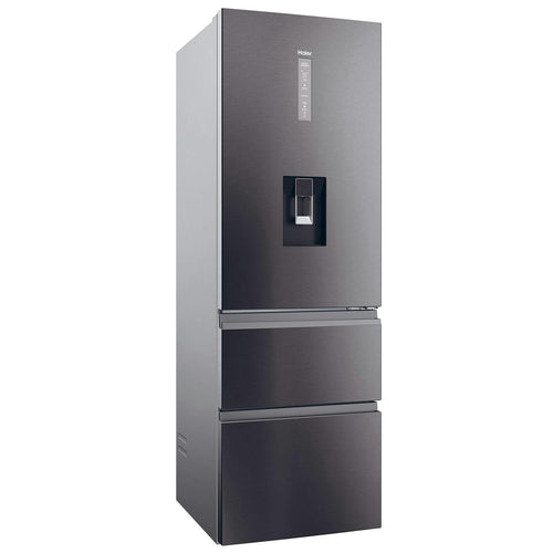 Haier HTW5618EWMP - Silver/Grey Fridge Freezer - 357 Litres - E Energy