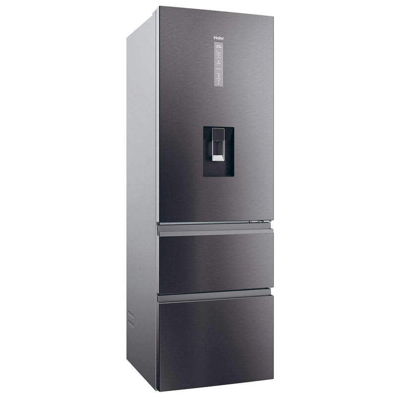 Haier HTW5618EWMP - Silver/Grey Fridge Freezer - 357 Litres - E Energy
