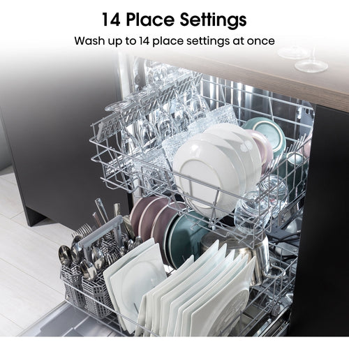Hisense HV623D15UK - Stainless Steel Integrated Dishwasher - 14 Place Settings - D Energy