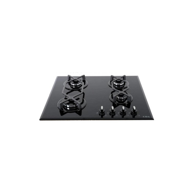 CDA HVG621BL - Black 4 Zone Gas Hob