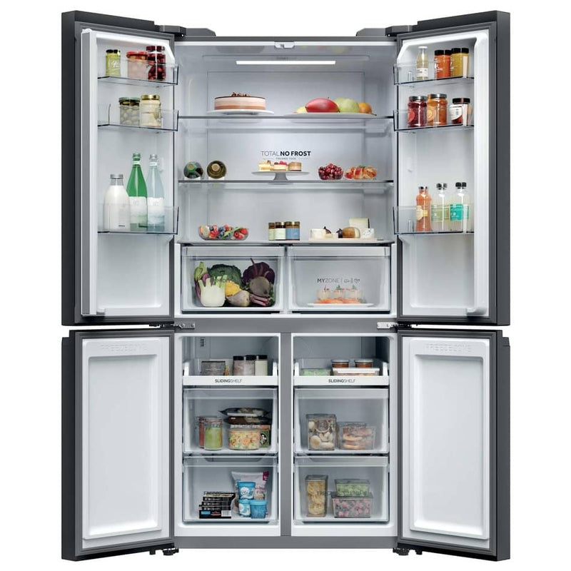 Haier HCR39F19ENPT - Slate Black American Fridge Freezer - 651L - 4 Star Energy Rating