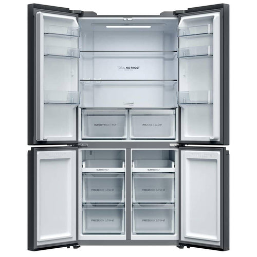 Haier HCR39F19ENPT - Slate Black American Fridge Freezer - 651L - 4 Star Energy Rating