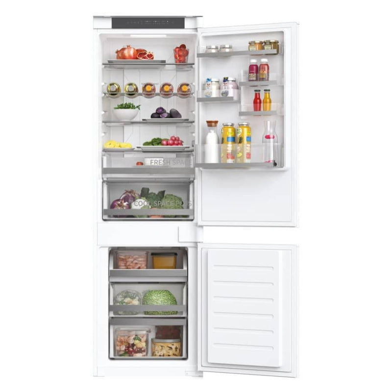 Hoover HOBT5518DWK-1 - White 177cm Tall Integrated 70/30 Frost Free Fridge Freezer - A Energy