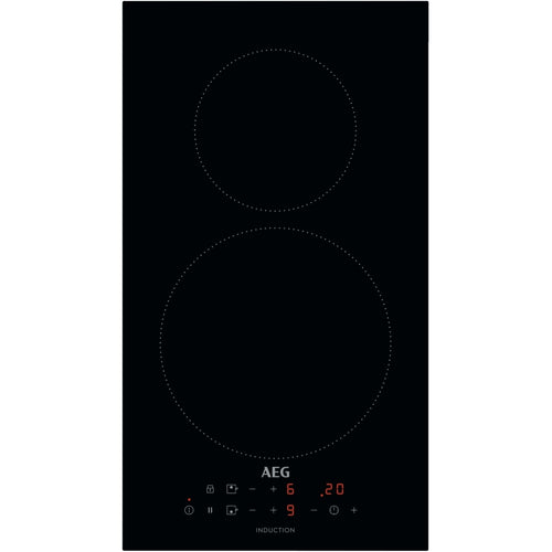 AEG IKX32300CB 3000 - Black 2 Zone Induction Domino Hob - 29cm Width - Energy Rating Unspecified